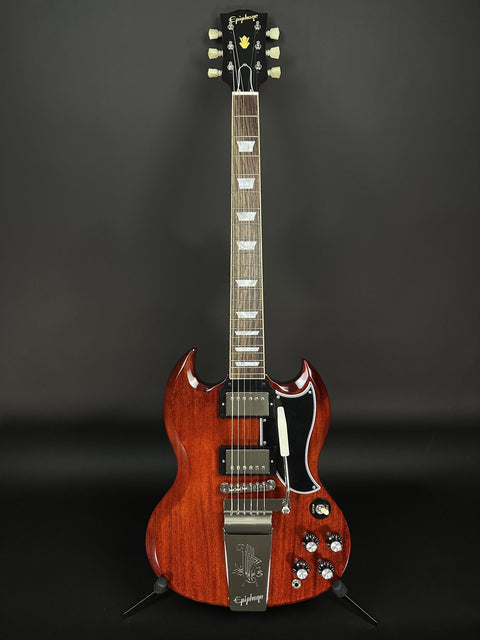 Epiphone Inspired By Gibson Custom 1964 SG Standard with Maestro Vibrola Reissue - Cherry Red -