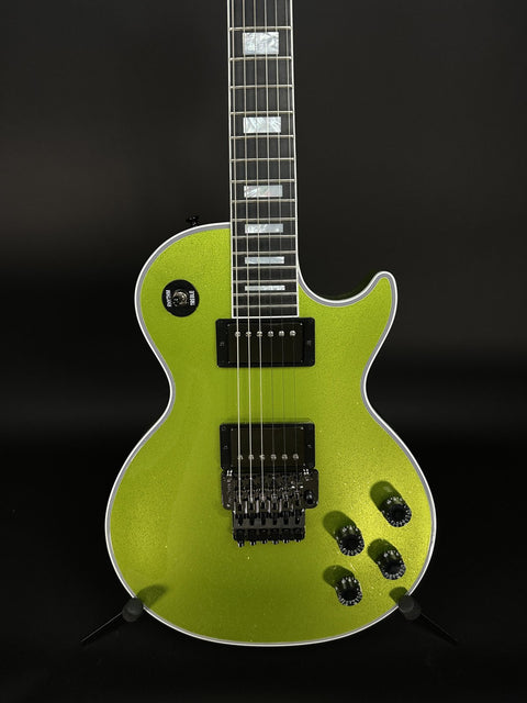Gibson Custom M2M Les Paul Axcess Custom - Gecko Green Sparkle w/ Black Hardware, Double Stinger & Floyd Rose -