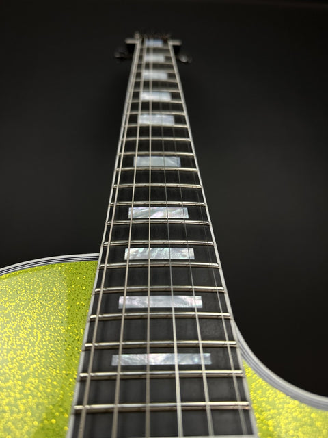 Gibson Custom M2M Les Paul Axcess Custom - Gecko Green Sparkle w/ Black Hardware, Double Stinger & Floyd Rose -
