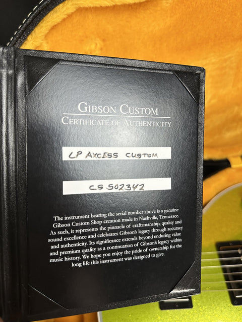 Gibson Custom M2M Les Paul Axcess Custom - Gecko Green Sparkle w/ Black Hardware, Double Stinger & Floyd Rose -
