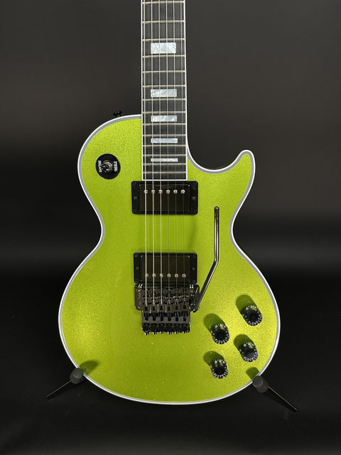 Gibson Custom M2M Les Paul Axcess Custom - Gecko Green Sparkle w/ Black Hardware, Double Stinger & Floyd Rose -