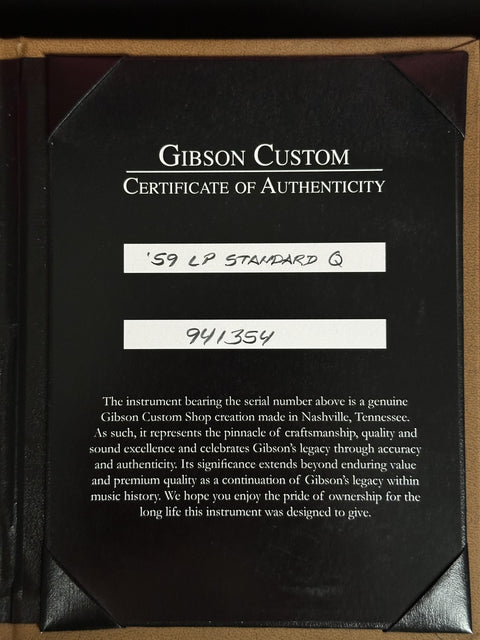 Gibson Custom M2M 1959 Les Paul Standard 3A Quilt Top - Root Beer VOS -