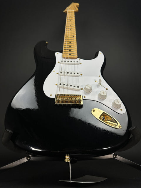 Fender Custom Shop Limited Edition 1954 Stratocaster Hardtail Gold Hardware Deluxe Closet Classic - Black -