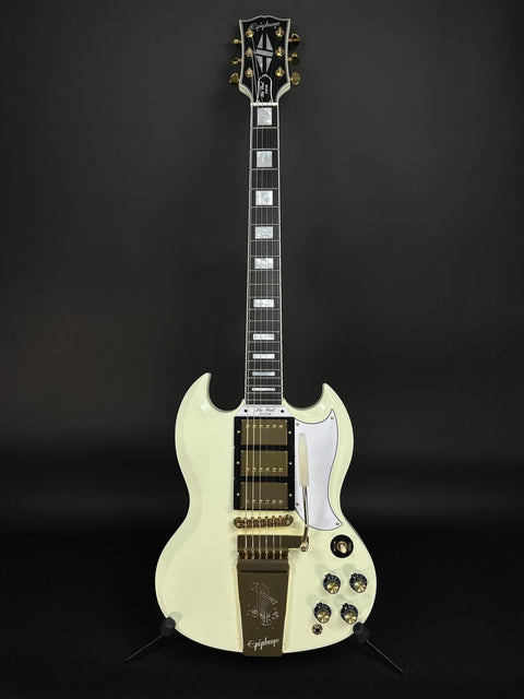Epiphone Inspired By Gibson 1963 Les Paul SG Custom With Maestro Vibrola - Classic White -