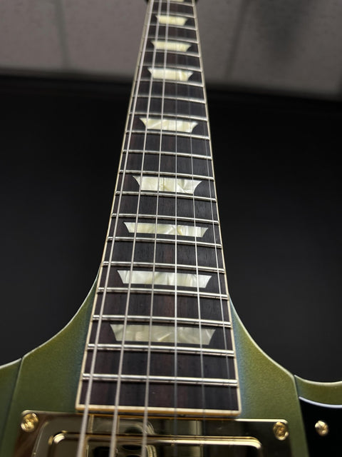 Gibson Custom M2M 1963 Firebird V w/ Maestro Vibrola - Verdoro Green over Pelham Blue Gold Hardware -