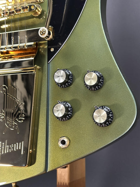 Gibson Custom M2M 1963 Firebird V w/ Maestro Vibrola - Verdoro Green over Pelham Blue Gold Hardware -