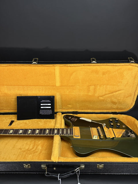 Gibson Custom M2M 1963 Firebird V w/ Maestro Vibrola - Verdoro Green over Pelham Blue Gold Hardware -