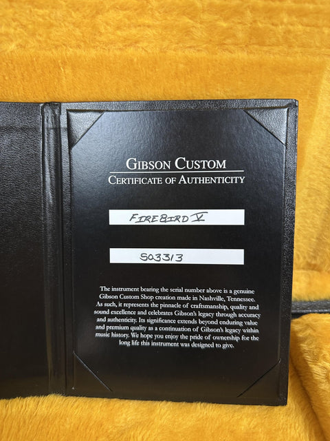 Gibson Custom M2M 1963 Firebird V w/ Maestro Vibrola - Verdoro Green over Pelham Blue Gold Hardware -