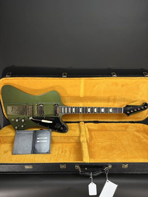 Gibson Custom M2M 1963 Firebird V w/ Maestro Vibrola - Verdoro Green over Pelham Blue Gold Hardware -