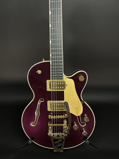 Gretsch Broadkaster Jr. LX Center Block with String-Thru Bigsby and Gold Hardware - Blackberry -