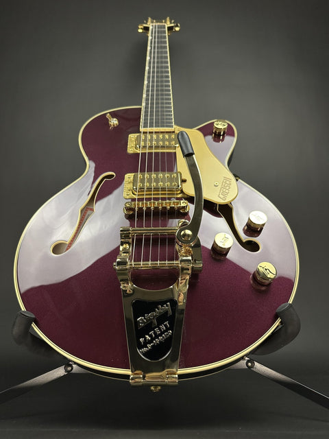 Gretsch Broadkaster Jr. LX Center Block with String-Thru Bigsby and Gold Hardware - Blackberry -