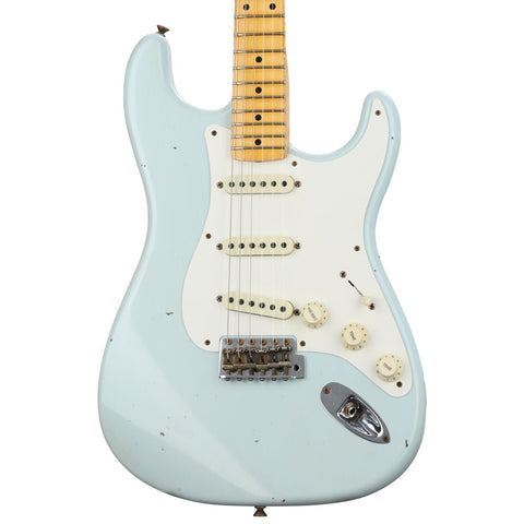 Fender Custom Shop Limited Edition 1957 Stratocaster Journeyman Relic - Aged Sonic Blue - 