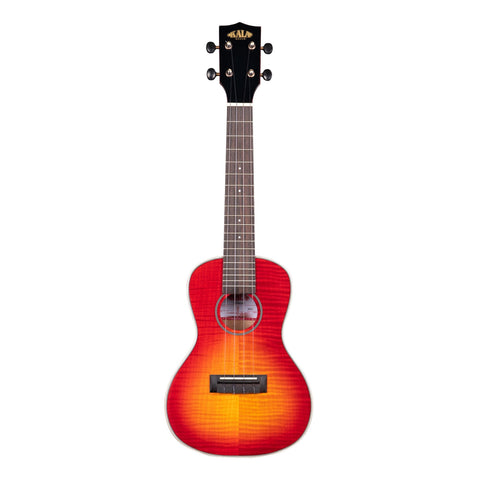 Kala KA-FMCB-C Gloss Flame Maple Cherry Burst Concert Ukulele - 