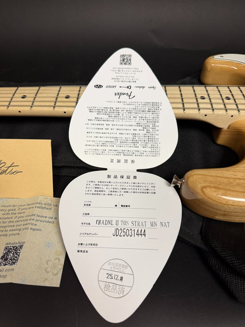 2025 Fender MIJ Traditional '70s Stratocaster - Natural