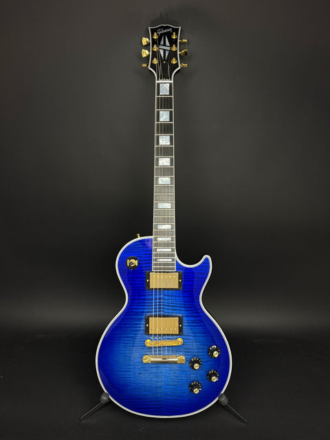 2025 Gibson Custom M2M Les Paul Axcess Custom Figured - Cobalt Burst w/ Gold Hardware