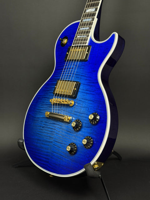 2025 Gibson Custom M2M Les Paul Axcess Custom Figured - Cobalt Burst w/ Gold Hardware