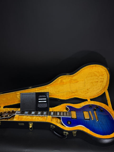 2025 Gibson Custom M2M Les Paul Axcess Custom Figured - Cobalt Burst w/ Gold Hardware