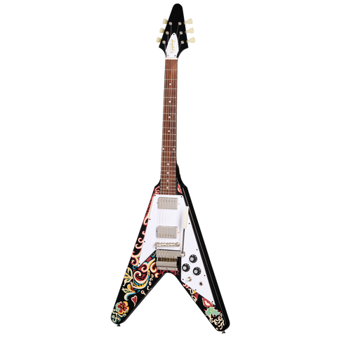 Epiphone Jimi Hendrix “Love Drops” Flying V - Ebony -