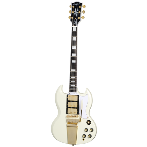 Epiphone Inspired By Gibson 1963 Les Paul SG Custom With Maestro Vibrola - Classic White -