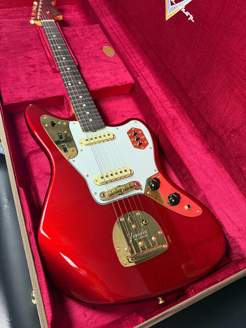 Fender Custom Shop 1962 Jaguar Deluxe Closet Classic Gold Hardware - Candy Apple Red
