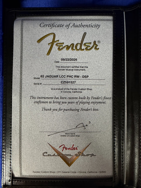 Fender Custom Shop 1962 Jaguar Deluxe Closet Classic Gold Hardware - Dirty Shell Pink