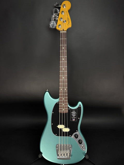 Fender American Professional Classic Mustang Bass - Faded Sherwood Green Metallic -