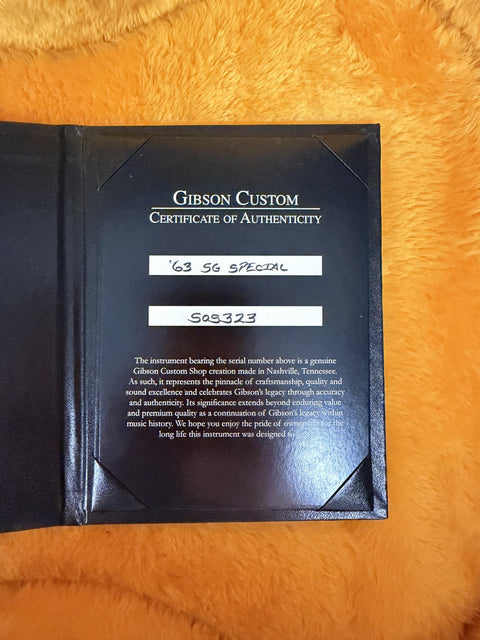 Gibson Custom M2M 1963 SG Special Reissue Lightning Bar - Antique Pelham Blue VOS -