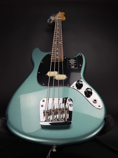 Fender American Professional Classic Mustang Bass - Faded Sherwood Green Metallic -