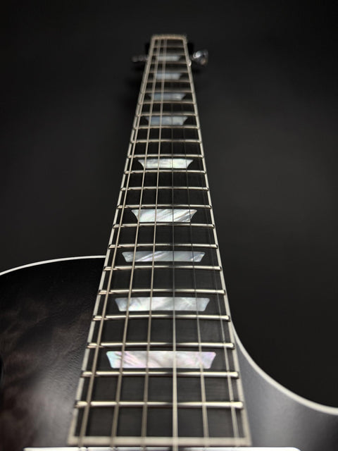 Gibson Mark Morton Les Paul Modern Figured Quilt - Translucent Ebony Burst Satin -