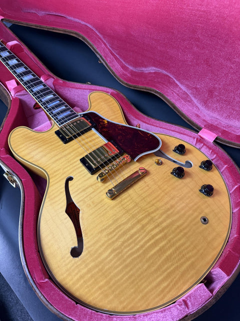 Gibson Custom Limited Edition 1960 ES-355 Reissue Figured Light Aged - Antique Blonde -
