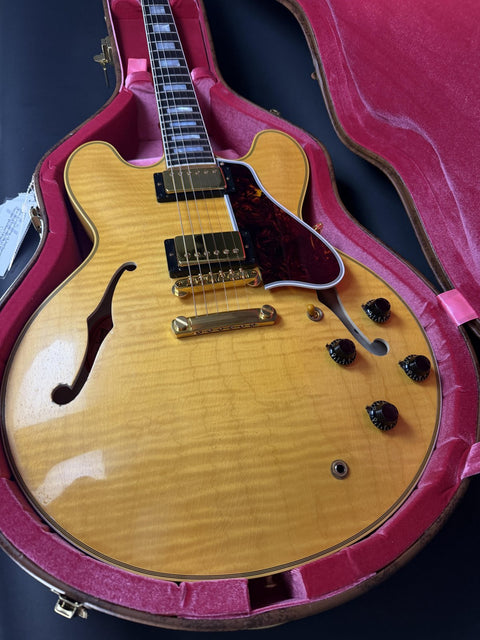 Gibson Custom Limited Edition 1960 ES-355 Reissue Figured Light Aged - Antique Blonde -