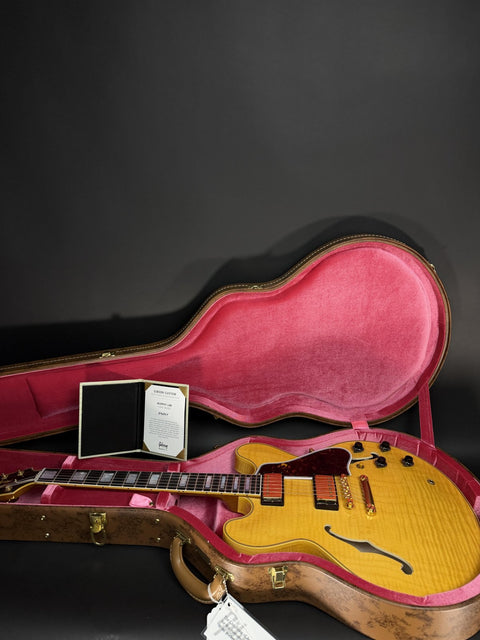 Gibson Custom Limited Edition 1960 ES-355 Reissue Figured Light Aged - Antique Blonde -