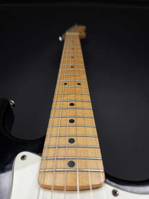 1998 Squier Fat Strat Maple Neck - Black -