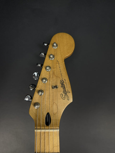 1998 Squier Fat Strat Maple Neck - Black -