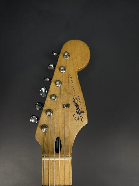 1998 Squier Fat Strat Maple Neck - Black