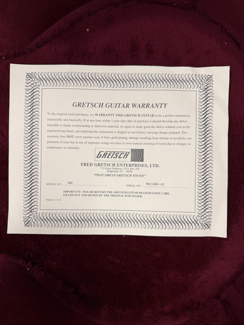 1993 Gretsch Synchromatic G400 - Sunburst -