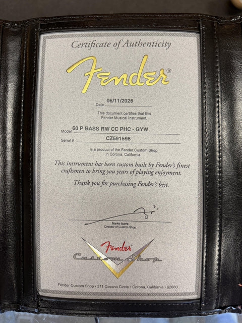 Fender Custom Shop 1960 Precision Bass Closet Classic - Graffiti Yellow -