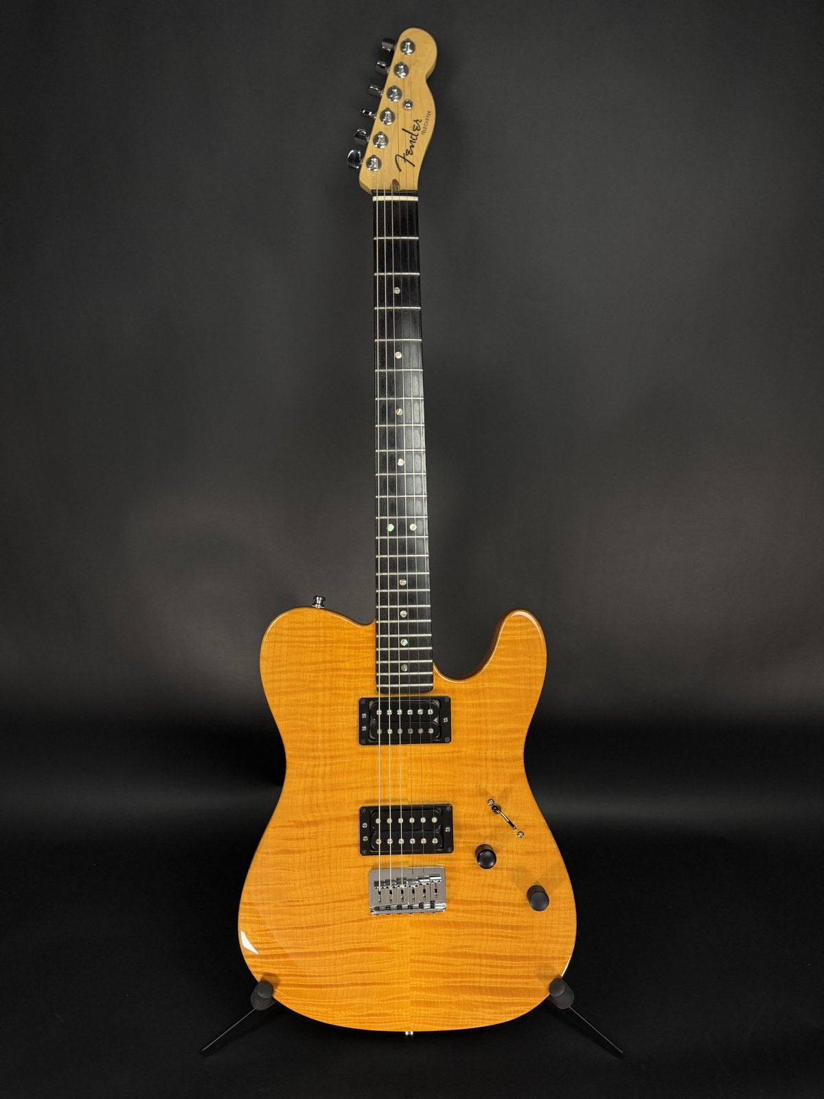 2006 Fender American Deluxe Telecaster HH Flame Maple Top - Amber