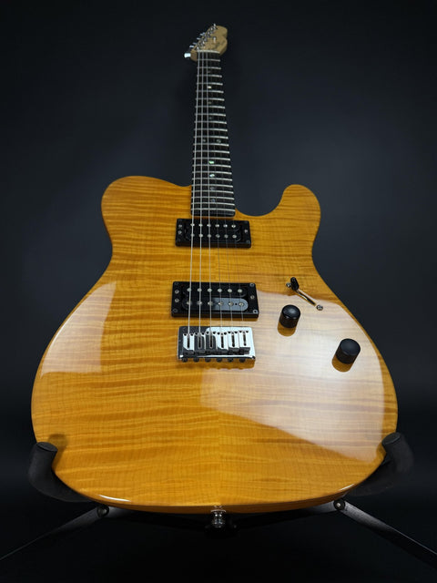2006 Fender American Deluxe Telecaster HH Flame Maple Top - Amber -