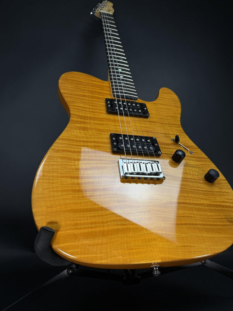 2006 Fender American Deluxe Telecaster HH Flame Maple Top - Amber -