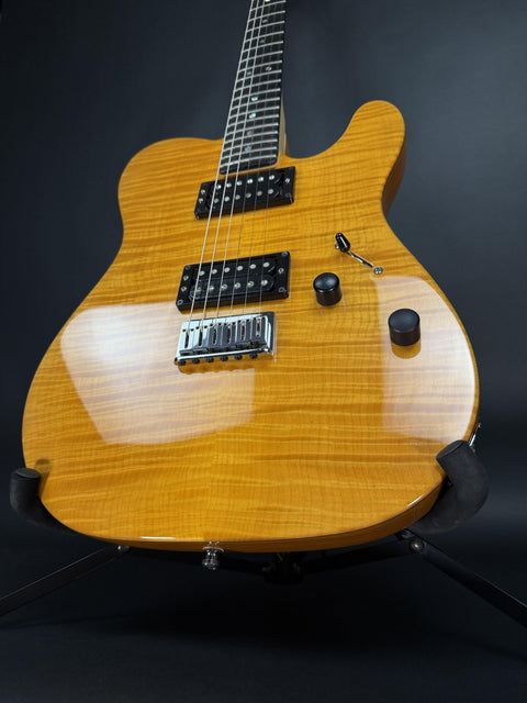 2006 Fender American Deluxe Telecaster HH Flame Maple Top - Amber -