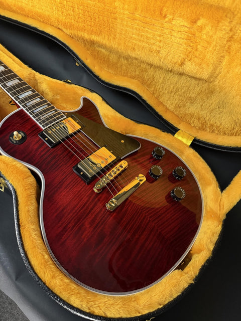 Gibson Custom Les Paul Custom Figured - Red Burst Gloss Gold Hardware -