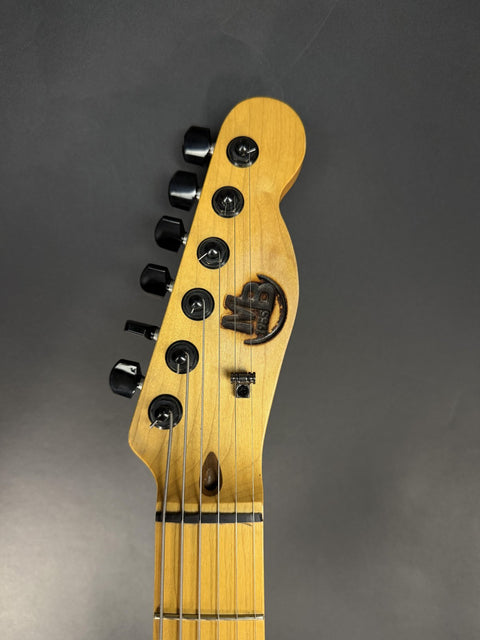MB Guitars T-Style Partscaster Crackle - Natural Ash w/ Art Pickguard