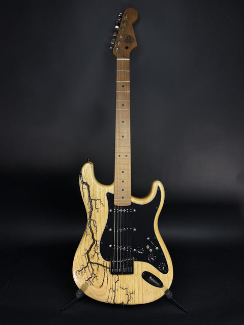 MB Guitars S-Style Crackle - Natural Ash -