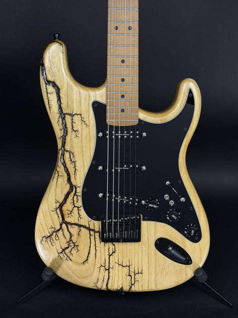 MB Guitars S-Style Crackle - Natural Ash -