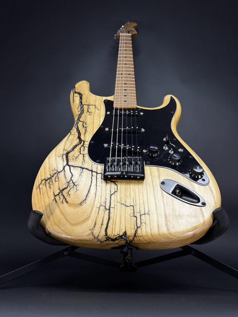 MB Guitars S-Style Crackle - Natural Ash -