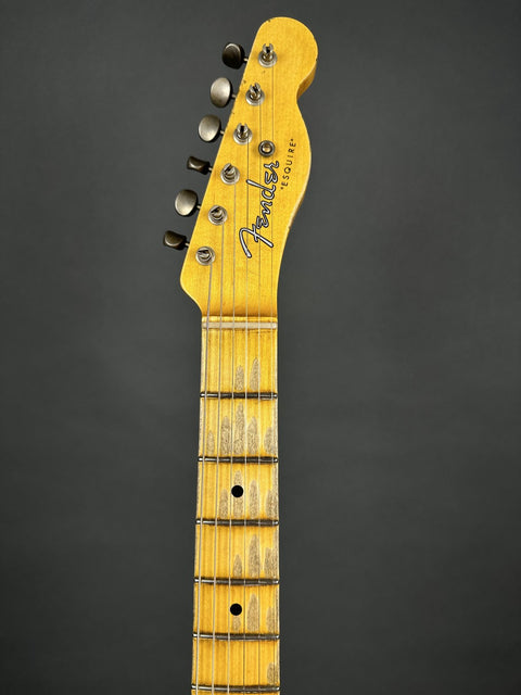 Fender Custom Shop Roast Pine Double Esquire Relic - Aged Black - 