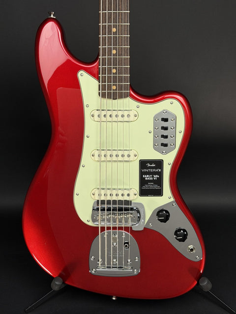 Fender Vintera III Early '60s Bass VI - Candy Apple Red -
