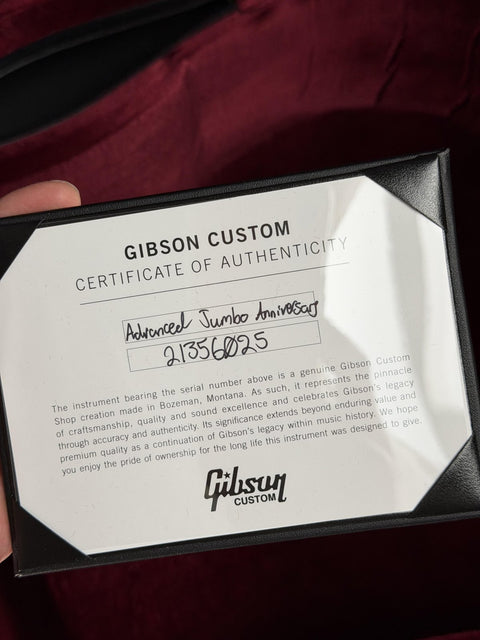 Gibson Custom Limited Edition Advanced Jumbo Anniversary - Cremona Burst with Gold Hardware