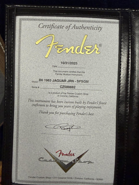 Fender Custom Shop Limited Edition 1963 Jaguar Journeyman Relic - Super Faded Aged Sherwood Green Metallic